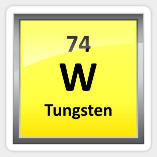 Tungsten Periodic Table Element Symbol Sticker